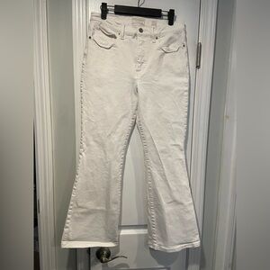 Lucky Brand Size 10 White High Rise Flare Stevie Bootcut Stretch Denim Jeans